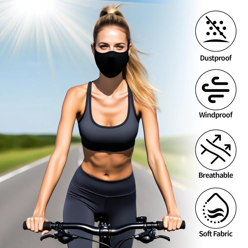 Enignic UV Face Mask Sun Protection,UPF 50+Blocks 98% of UVA/UVB Rays,UV Face Mask for Women Washable Reusable(3PCS) - Image 3